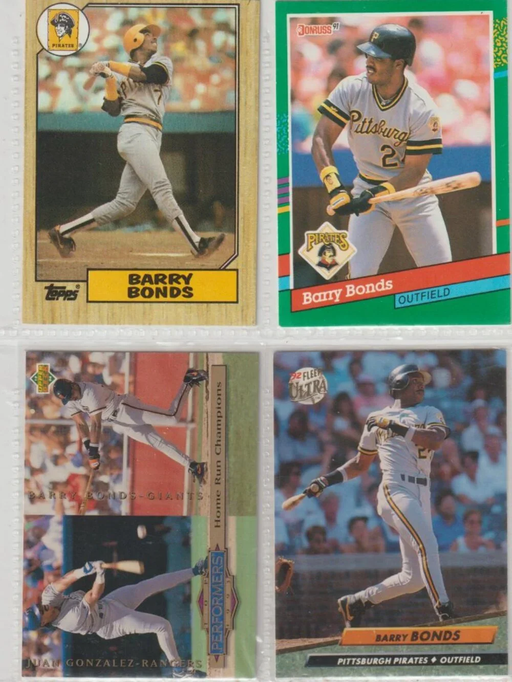 Barry Bonds 4 Card Lot – Rookie + Inserts/Base Mix #28